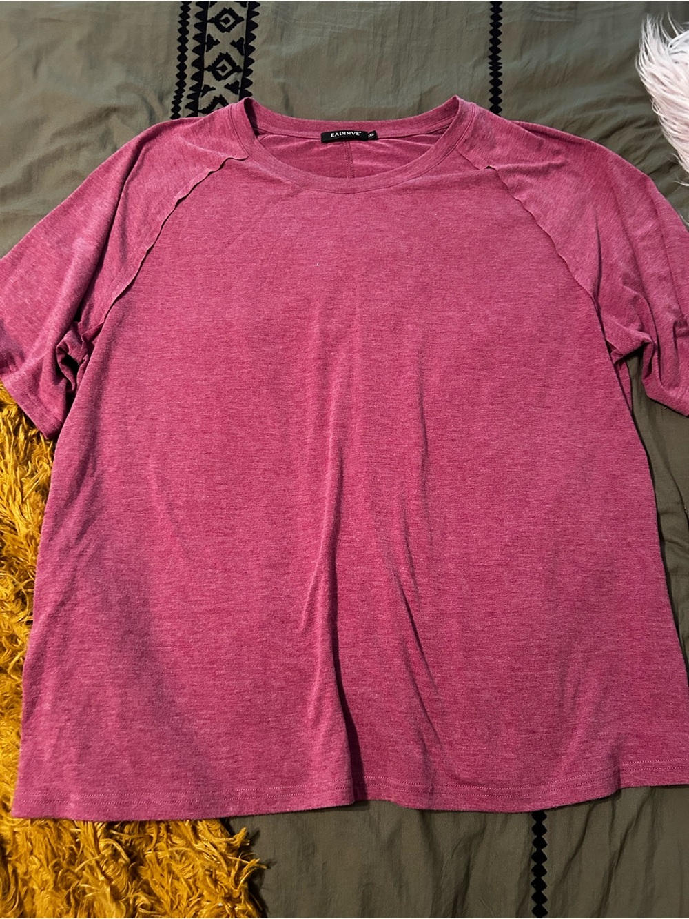 Eadinve Pink Short-Sleeve Crewneck Top